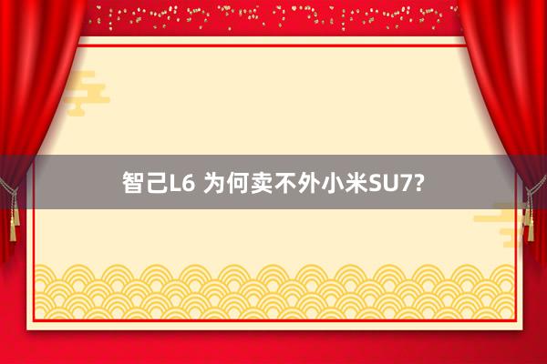 智己L6 为何卖不外小米SU7?