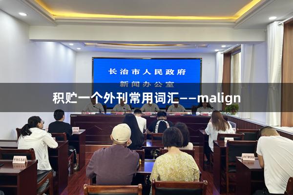 积贮一个外刊常用词汇——malign